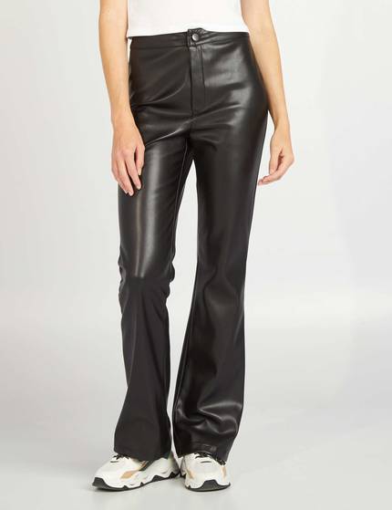Olive Faux Leather Flare Pants – Swanky Indian Boutique