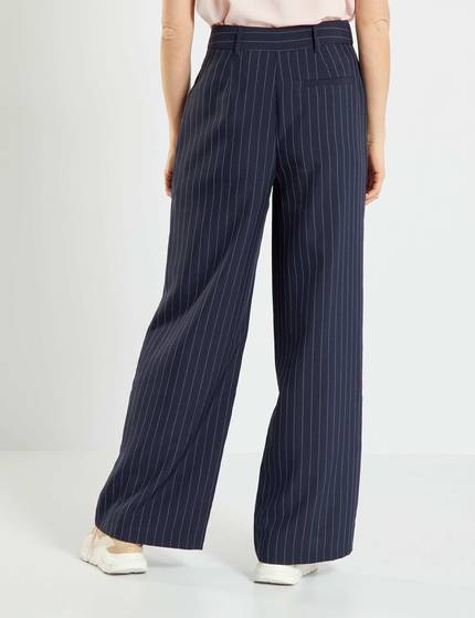 Pinstripe clearance flared trousers