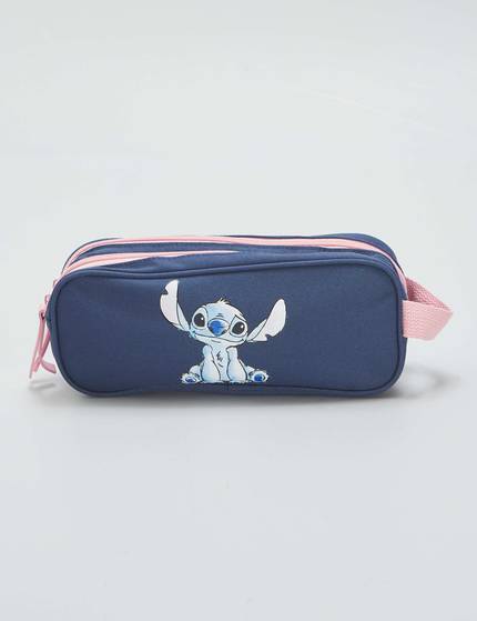 Stitch pencil case with double compartment
