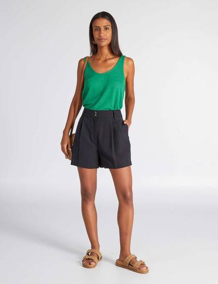 High waist Bermuda shorts - 5 pockets BLUE – Kiabi Malte