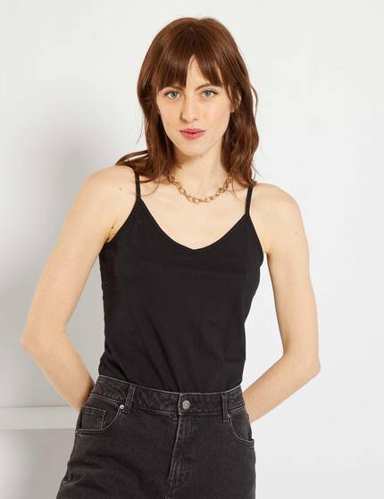 AMVELOP Adjustable Camisole for Women Spaghetti Strap Tank Top Camisoles, 4  Pack- Black Gray White Navy Blue, M price in UAE,  UAE