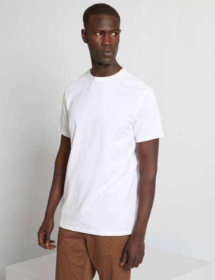 Buy Plain jersey straight T-shirt Online in Dubai & the UAE|Kiabi