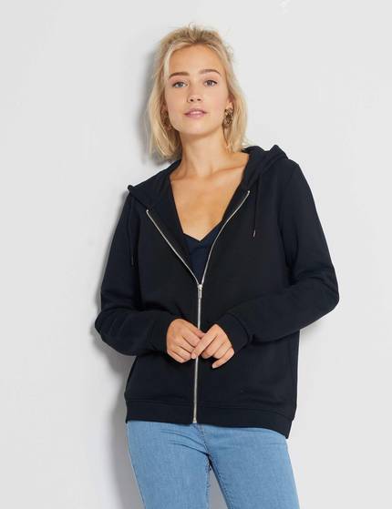 Buy Zip-up sweatshirt fabric hoodie Online in Dubai & the UAE|Kiabi