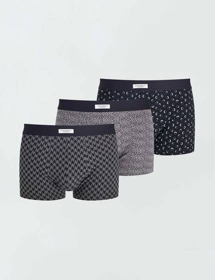SUMABA Long Leg Men Underwear Boxer Briefs Fly with Pouch No Ride Up Bamboo  Underpants for Men Breathable, 4 Pack: Black, L price in UAE,  UAE