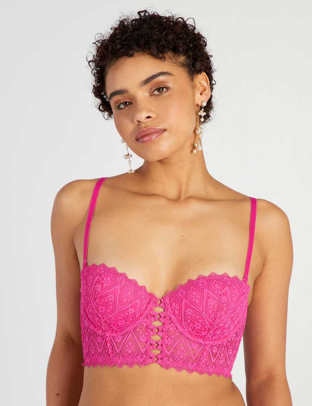 Lace bustier bra