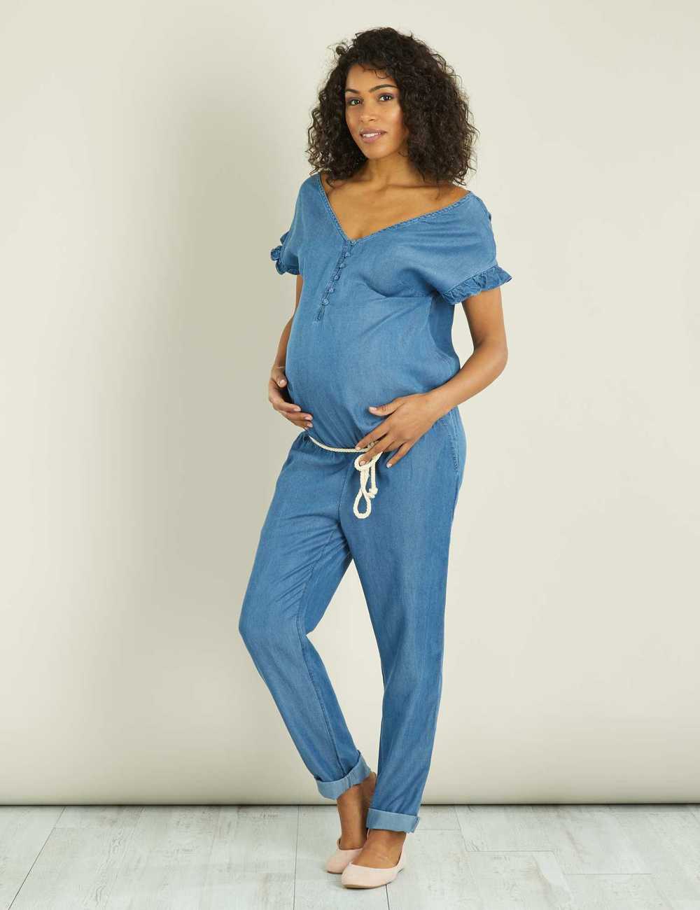 Denim Pregnancy Overalls - Bumperalls from Sexy Mama Maternity