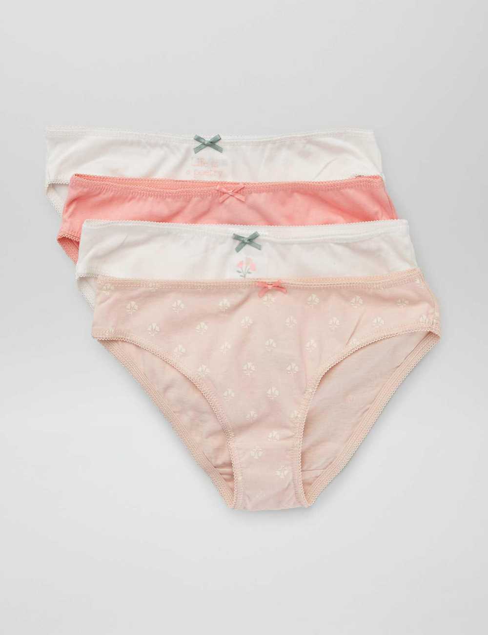 Buy Jersey briefs with pretty bow - Pack of 4 Online in Dubai