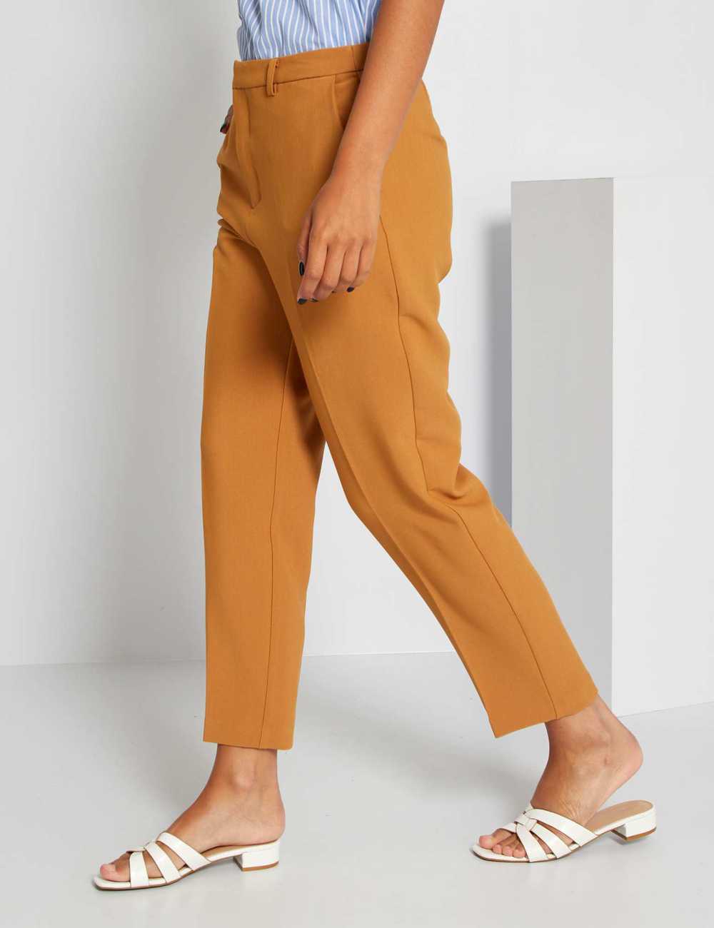 Orange Paper Bag Tie Waist Cigarette Trousers - Karmen – Rebellious Fashion