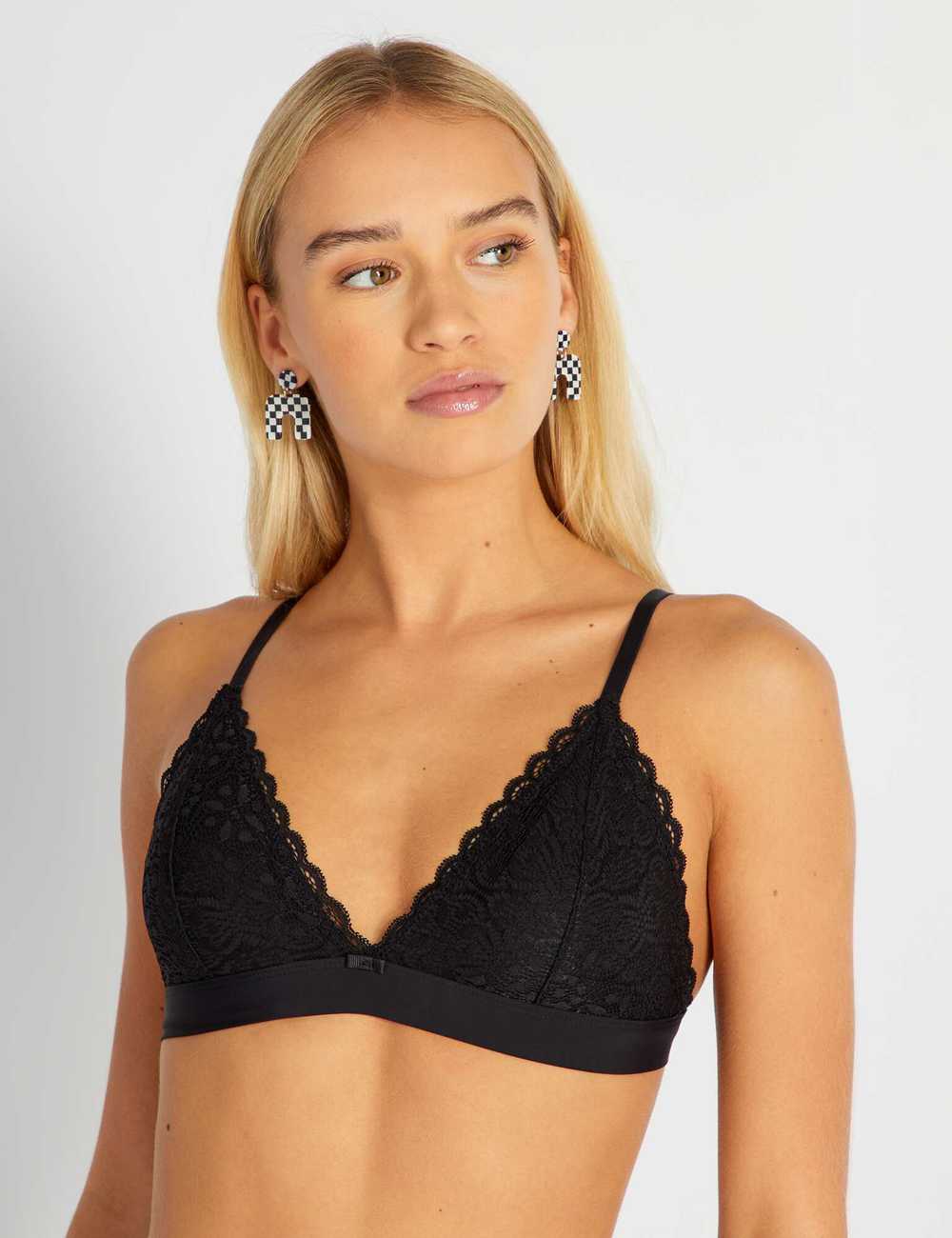 Buy Lace triangle bra with removable padding Online in Dubai & the