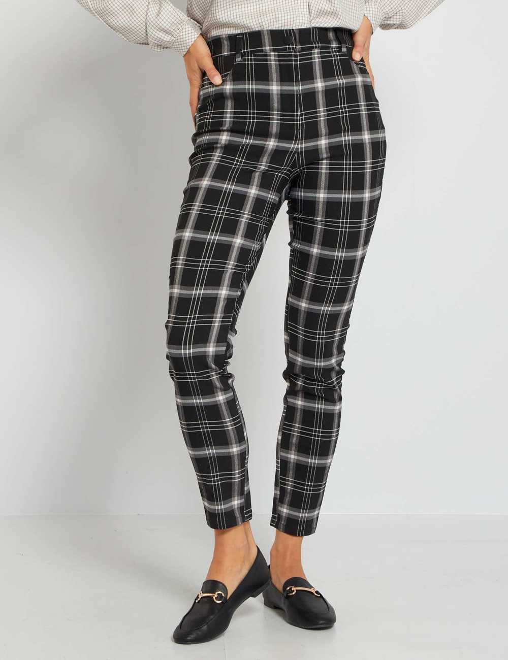 Plaid Check Skinny Pants | boohoo