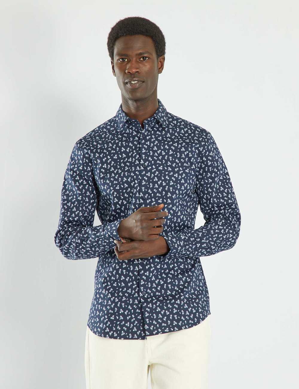 Slim fit cheap patterned shirt