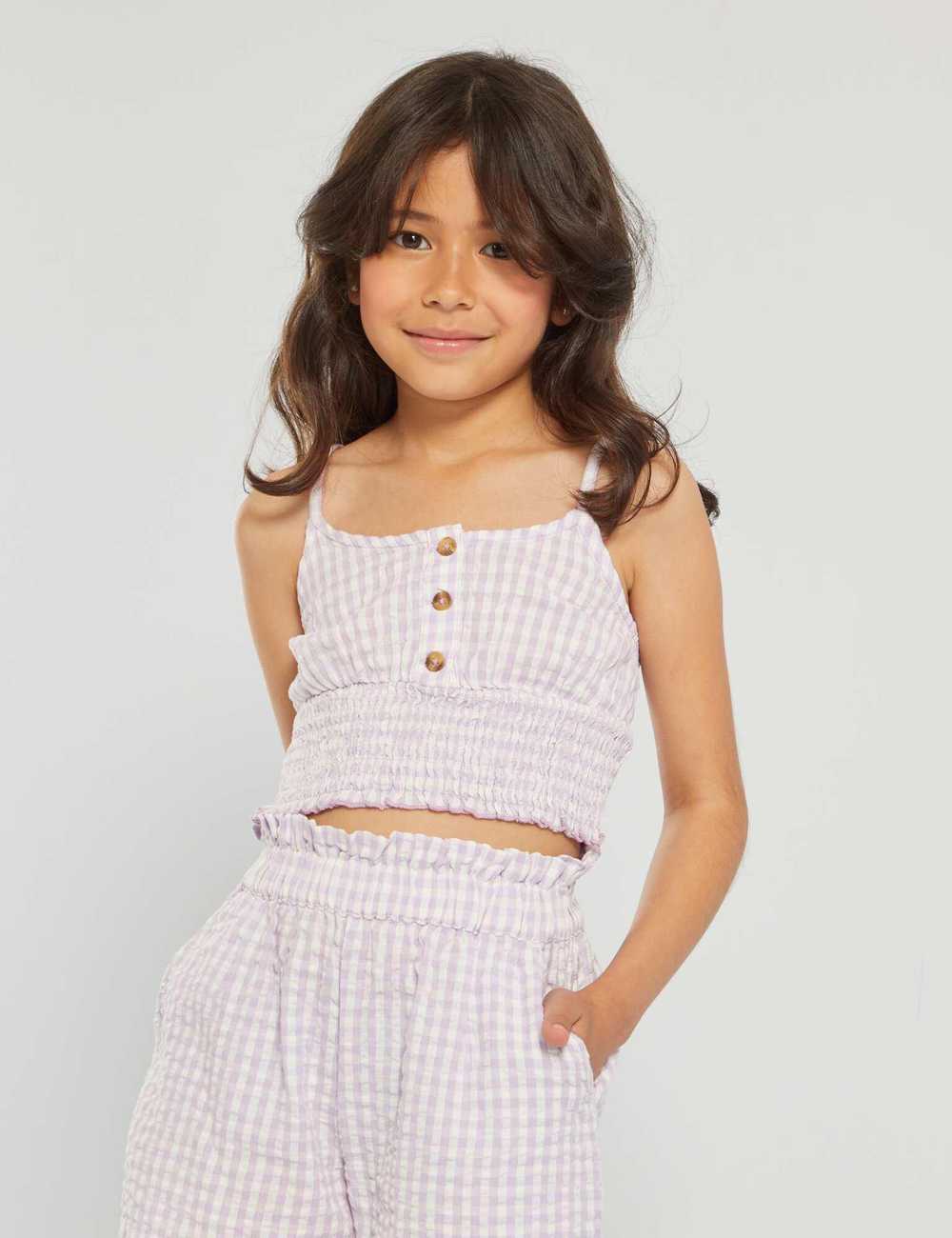 AE Cropped Smocked Tank Top