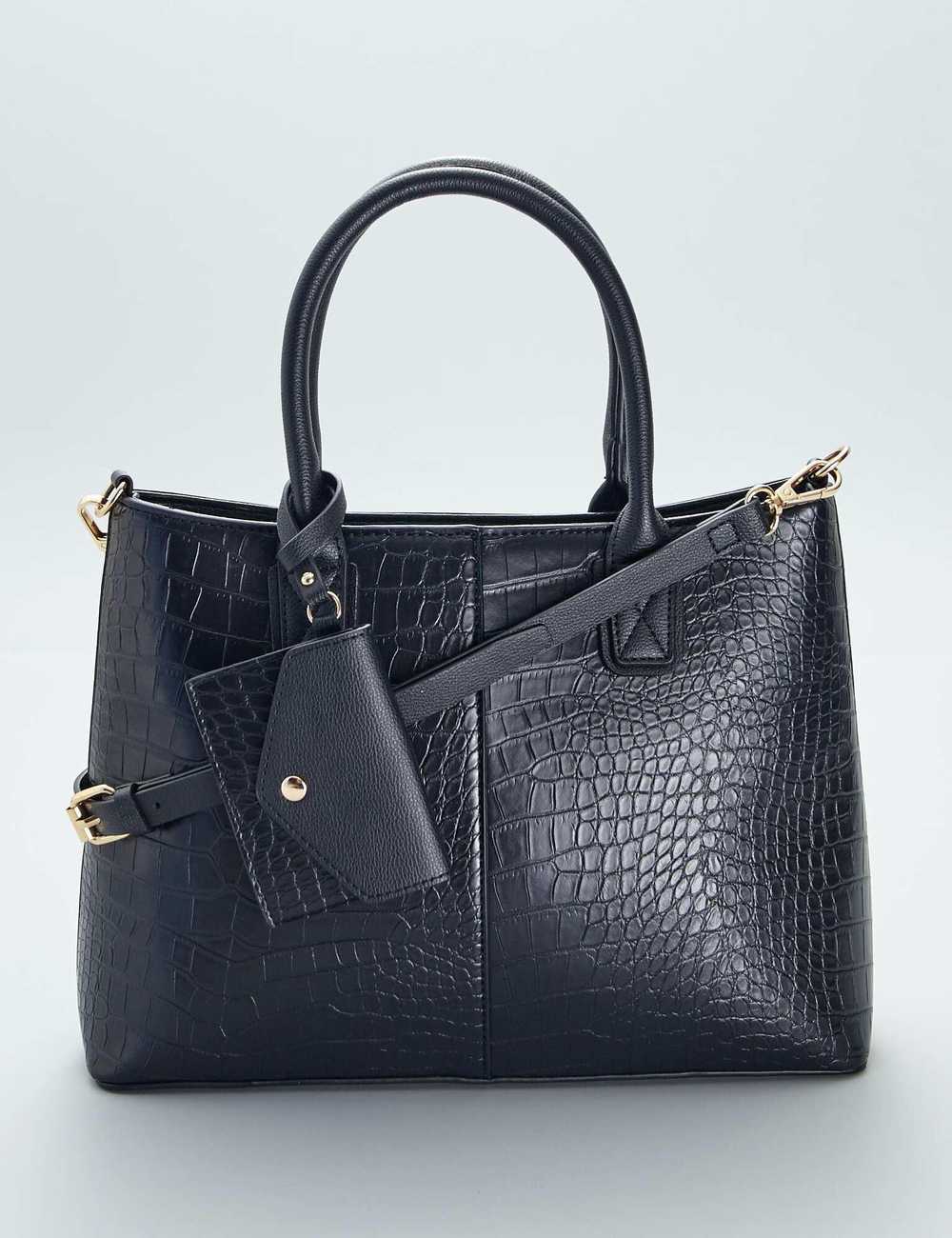 Buy Mock croc handbag purse Two piece set Online in Dubai