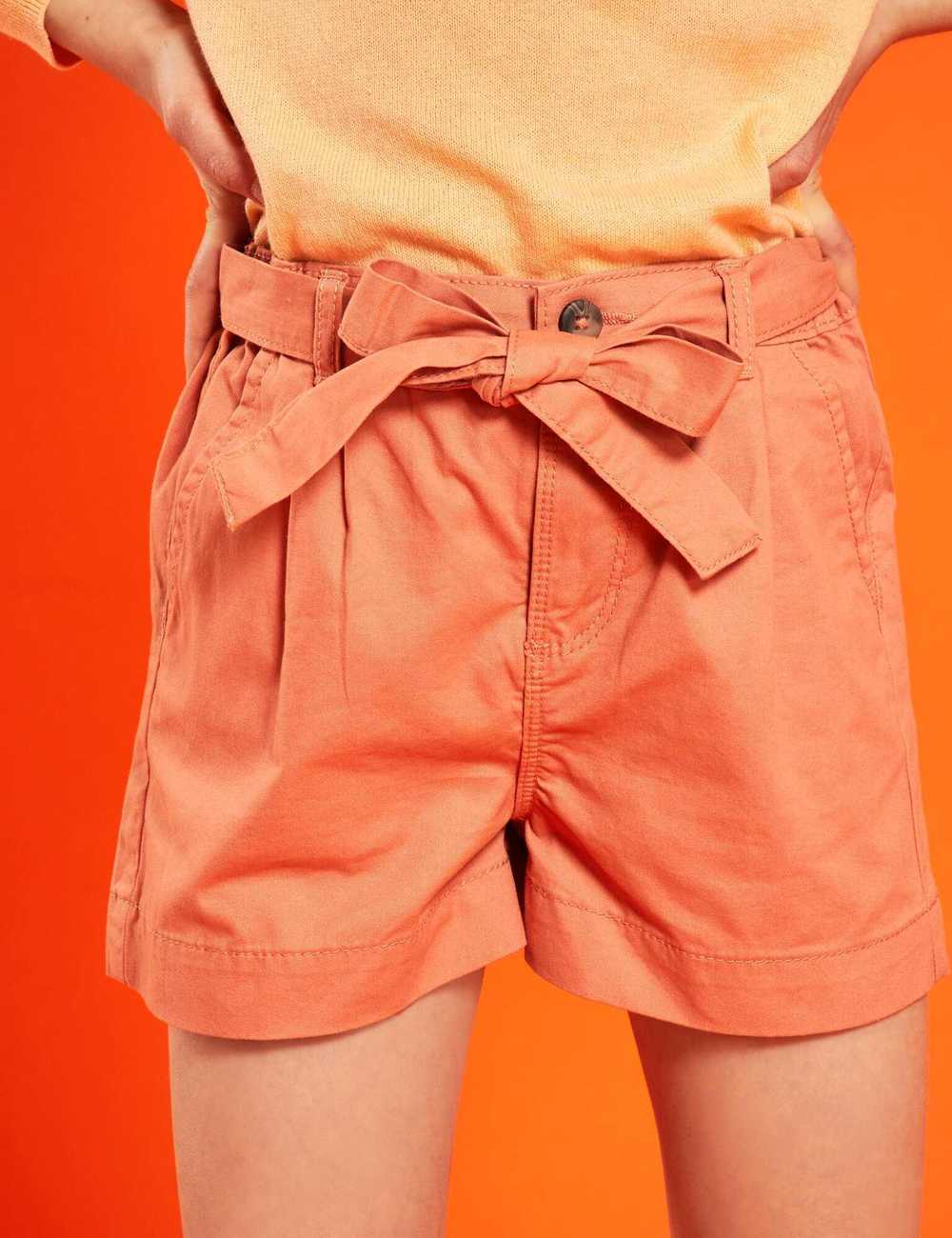 Orange Chino Shorts w/ Drawstring Waist