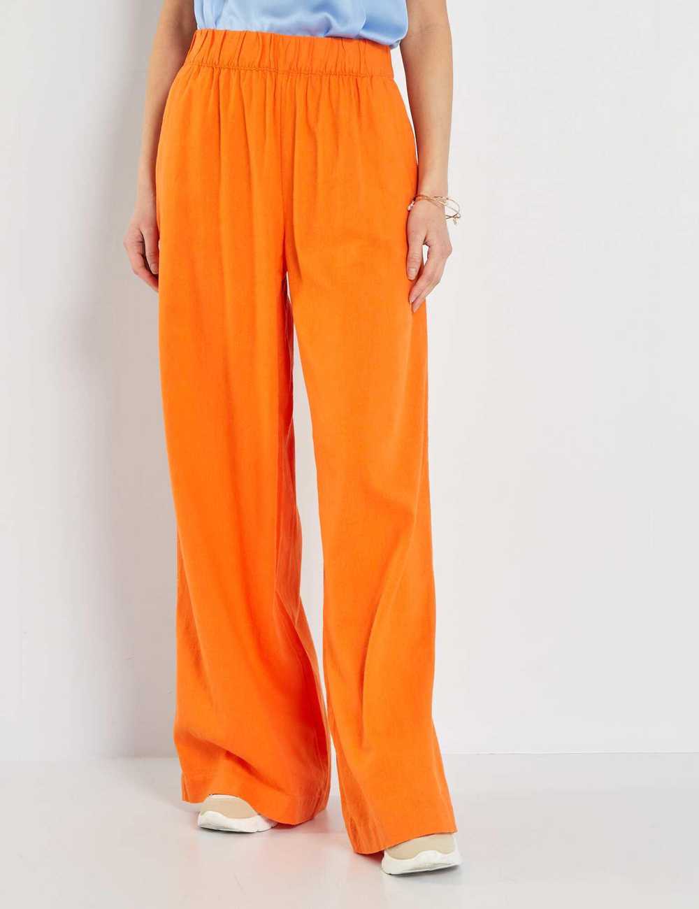 Women's Orange Basics High Waisted Crepe Skinny Trousers